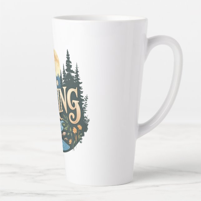 Seek Adventure Vacation camping Hiking Love nature Latte Mug (Right)