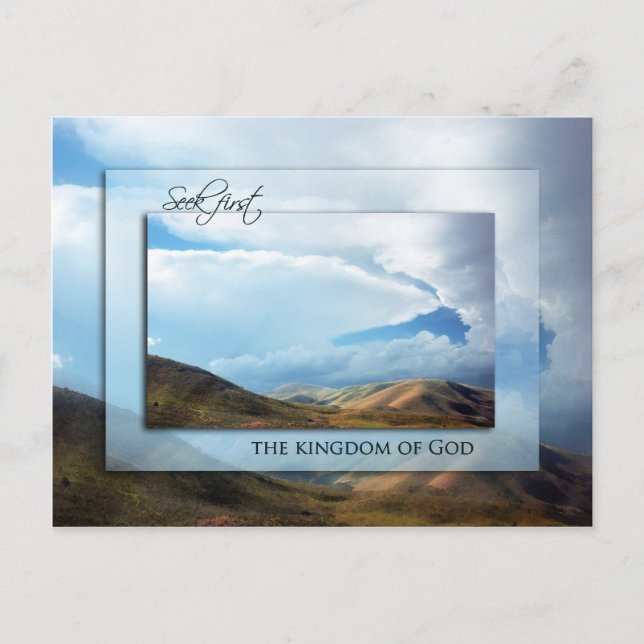 Seek First the Kingdom of God Postcard (Front)
