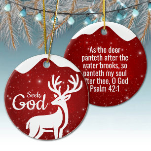Seek God Religious Holiday ⛪️ 🎄 Ceramic Tree Decoration