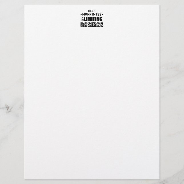 Seek Happiness By Limiting Desires (Front)