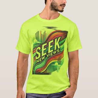 Seek New Views Motivational T-Shirt Design