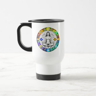 Seek Serenity  Meditation Yoga Spiritual Travel Mug