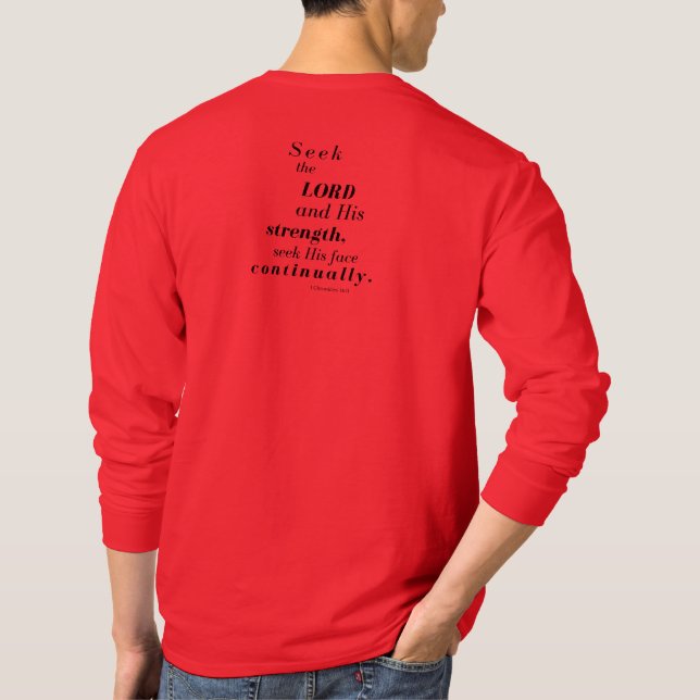 Seek the Lord Men's Long Sleeve Shirt (Back)