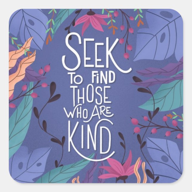 Seek to find square sticker (Front)
