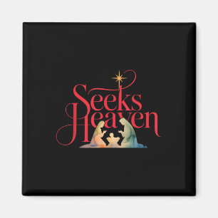 Seeks Heaven Nativity Scene Funny 67 Meme Christia Magnet