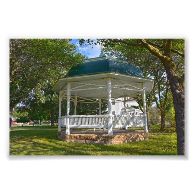 Seelye House Gazebo, Abilene, Kansas Photo Print (Front)