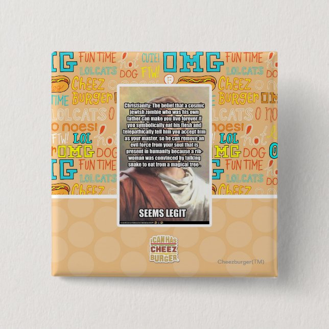 Seems Legit 15 Cm Square Badge (Front)