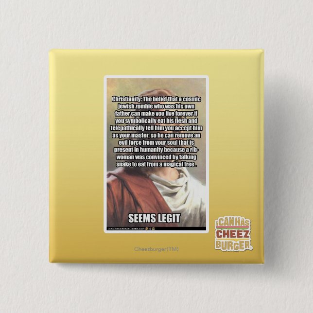 Seems Legit 15 Cm Square Badge (Front)