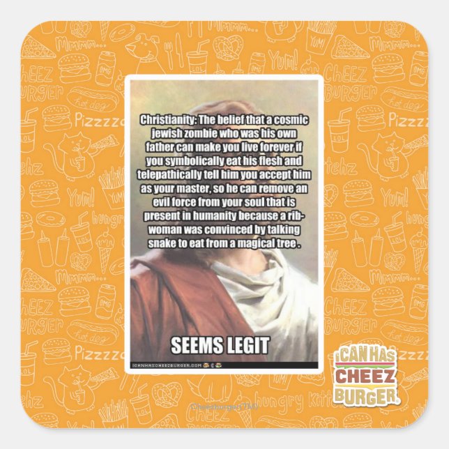 Seems Legit Square Sticker (Front)