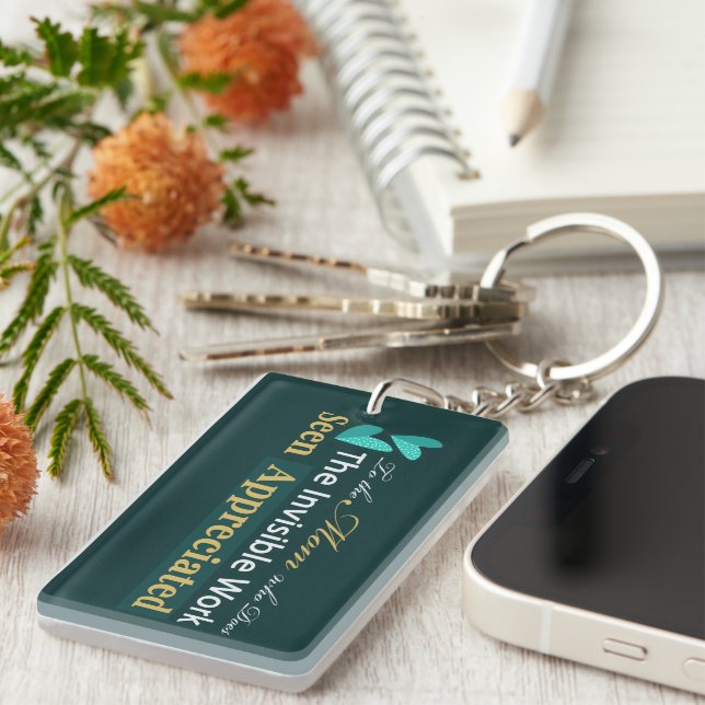 "Seen & Appreciated" Mom Keychain Gift (Front Right)