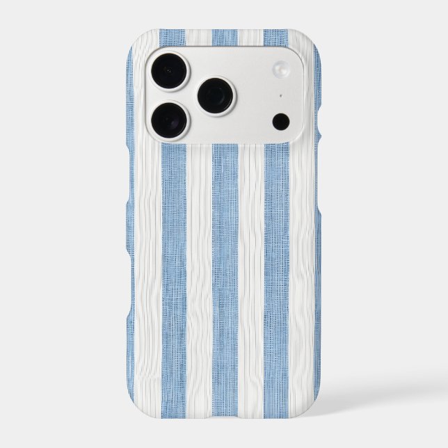 Seersucker Stripe Blue iPhone Case (Back)