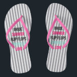 Seersucker Summer Bride Sprinkle Party Flip Flops<br><div class="desc">Put a smile on her face when she receives these fun flip flops, be sure to give her the matching bag and beach towel, she will love this fabulous gift! Personalise it as you choose. Perfect for party favours, bridal party, baby shower, birthday or graduation gifts. Look for other fun...</div>
