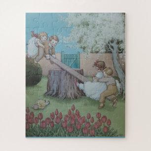 Seesaw Margery Daw nursery rhyme Jigsaw Puzzle