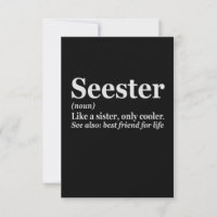 Seester Noun Definition Best Sister Funny Gift