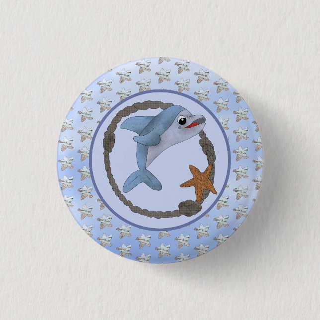 Seestern mit Muster  3 Cm Round Badge (Front)