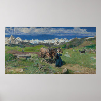 Segantini - Spring in the Alps (1897) Poster