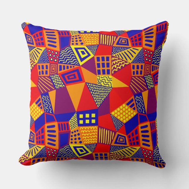 Segmented Abstract 070717 - Colours 01 Cushion (Front)