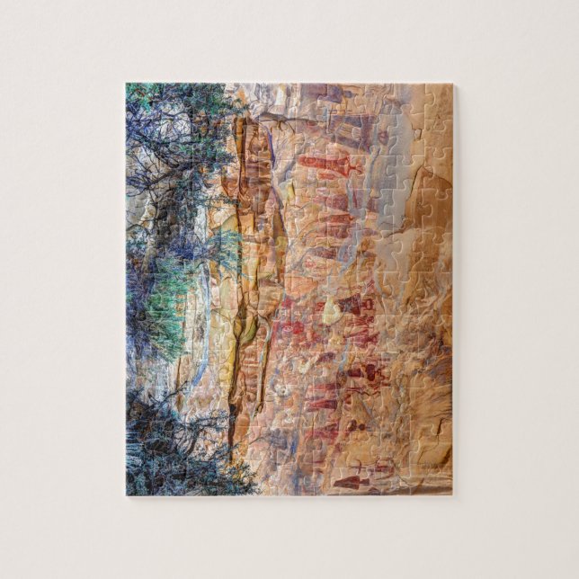 Sego Canyon Indian Pictographs - Utah Jigsaw Puzzle (Vertical)
