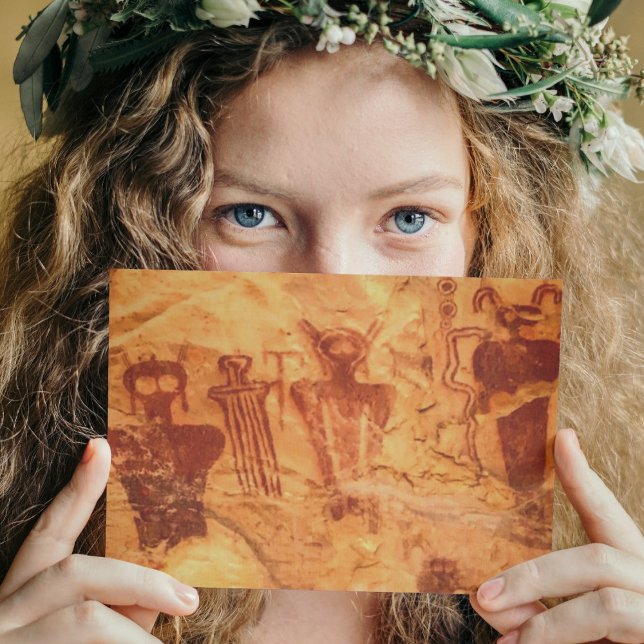 Sego Canyon Rock Art Utah Pictograph Postcard (Creator Uploaded)