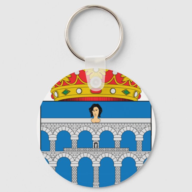 Segovia (Spain) Coat of Arms Key Ring (Front)