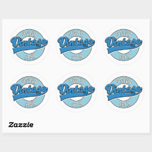Segovia spain retro style logo classic round sticker