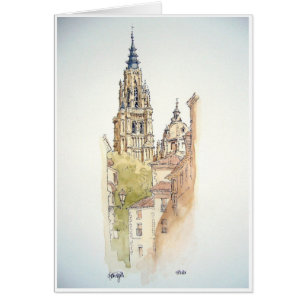 Segovia, Toledo. Watercolor painting