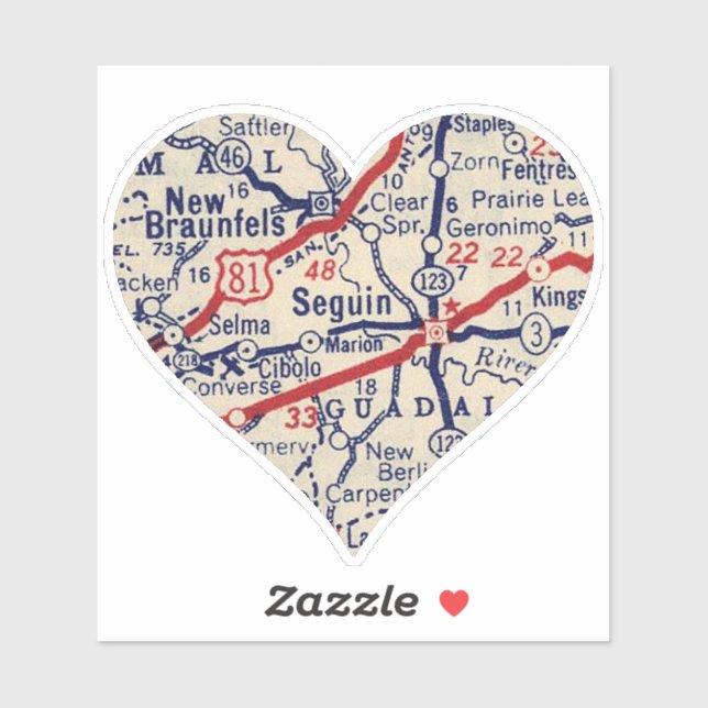 Seguin Texas Vintage Map (Sheet)