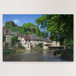 Segur-le-Chateau traditional village in France Jigsaw Puzzle