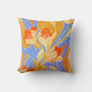Seguy’s Art Deco Orange Flowers - Pillow