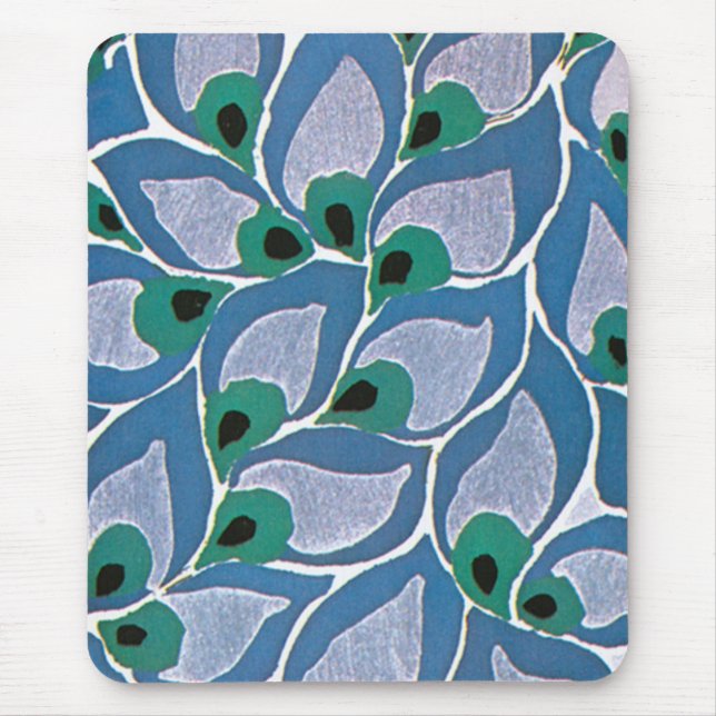 Seguy’s Art Deco Peacock Mouse Pad (Front)