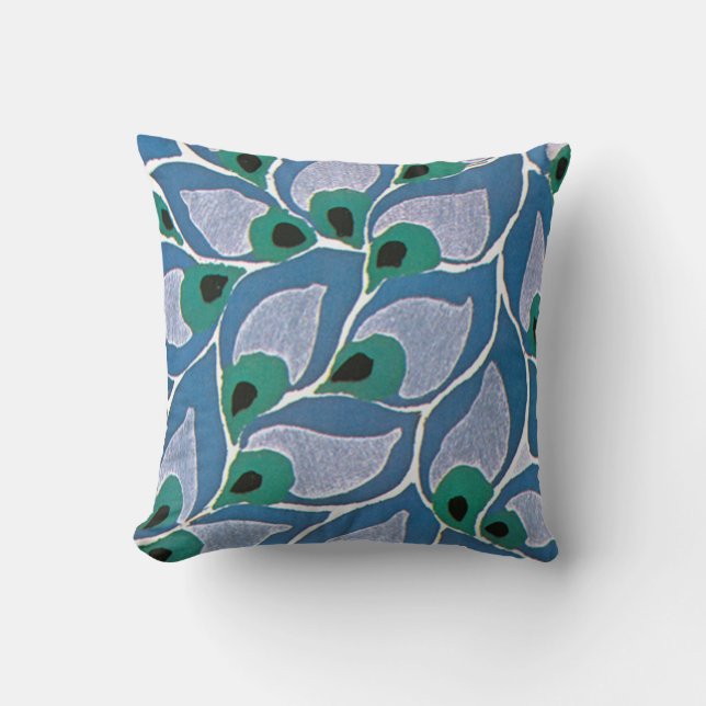 Seguy’s Art Deco Peacock - Pillow (Front)