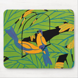 Seguy's Art Deco Tropical Birds Mouse Pad