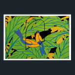 Seguy's Art Deco Tropical Birds Poster<br><div class="desc">Eugène. Séguy was a French entomologist at the Museum National d'Histoire Naturelle and a member of the French Academy of Science. He produced a series of prints that merged the fields of science and the decorative arts. Exotic specimens of butterflies, insects, and botanicals are depicted in vibrant colour and minute...</div>