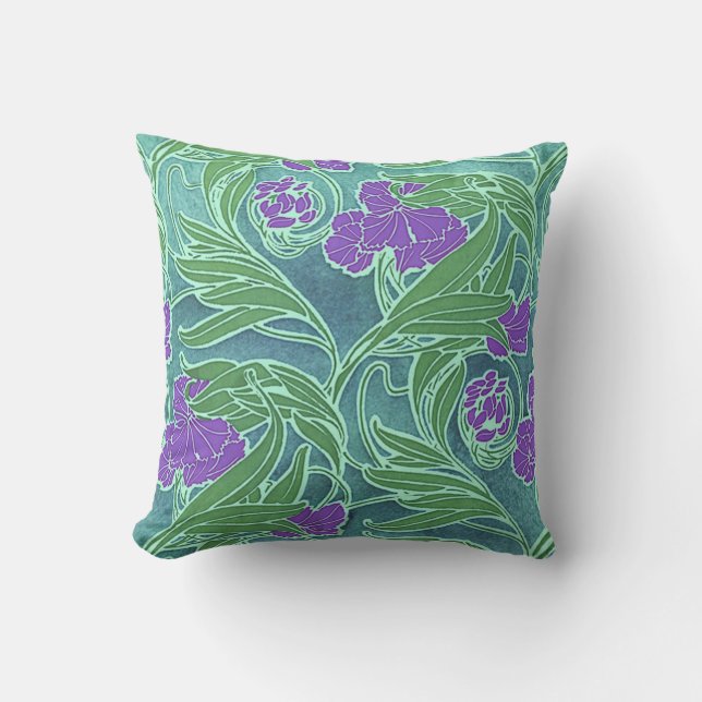 Seguy's Vintage Purple Flower Design Cushion (Front)