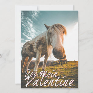 Sei mein Valentin mit schauenden Pferd  V2.0