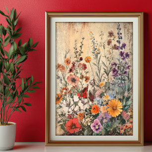 Seidenpapier Decoupage Herbst Wildblumen Var04 Tissue Paper