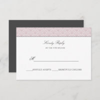 Seigaiha | Dusty Rose Japanese wave wedding rsvp
