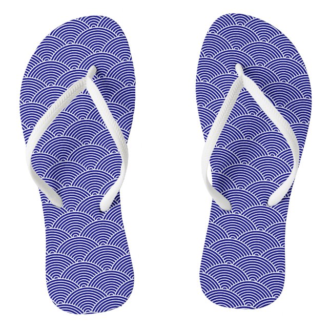Seigaiha wave jandals (Footbed)