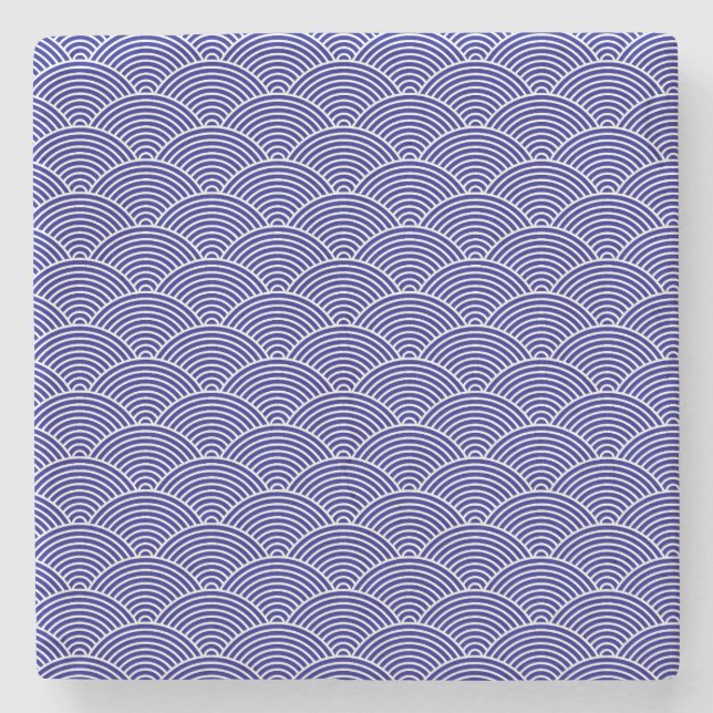 Seigaiha wave stone coaster (Front)