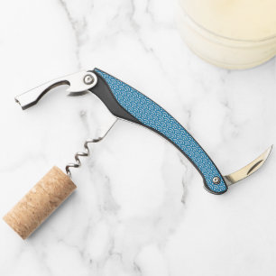 Seigaiha, Waves, Japanese, Blue and White Corkscrew