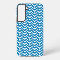 Seigaiha, Waves, Japanese, Blue and White