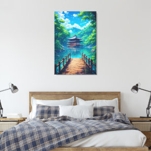 (Seijaku no Kohan) - Lakeside Serenity Canvas Print