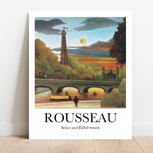 Seine and Eiffel-tower by Henri Rousseau Poster