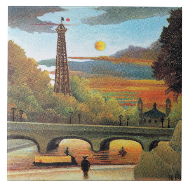 Seine and Eiffel Tower in Sunset, Tile (Front)