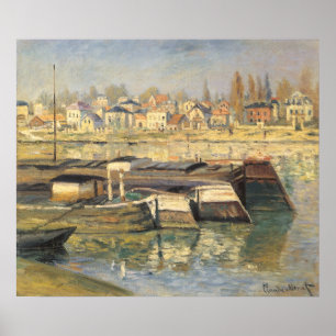 Seine at Asnieres by Claude Monet, Impressionism Poster