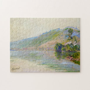 Seine at Port-Villez Clear Weather Monet Fine Art Jigsaw Puzzle
