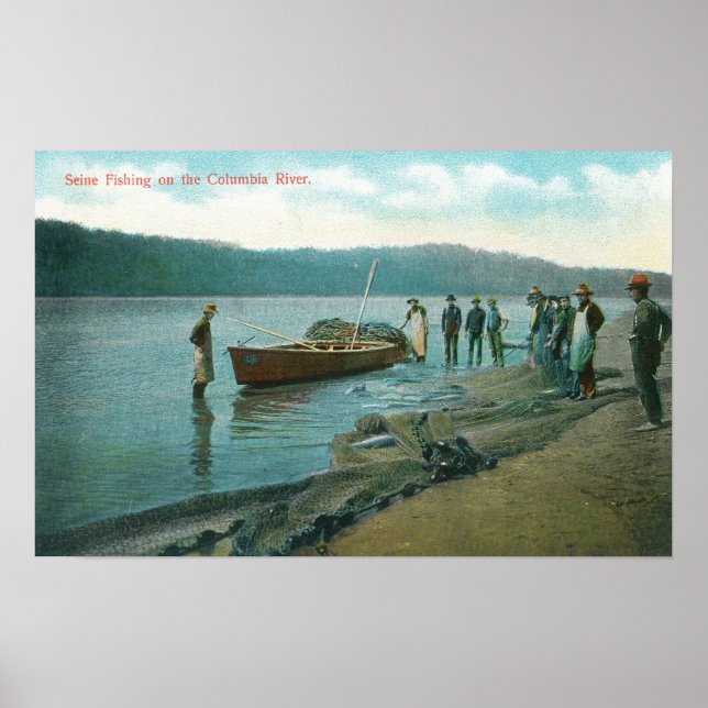 Seine Fishing on the RiverColumbia River, OR Poster (Front)