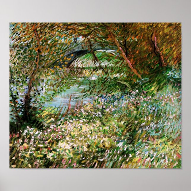 Seine, Pont de Clichy in Spring, Van Gogh Fine Art Poster (Front)