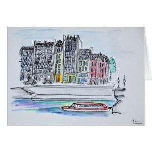 Seine River Ile Saint-Louis, Paris