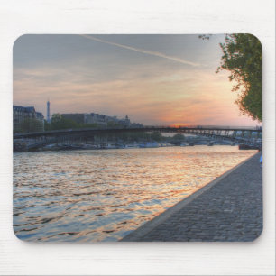 Seine sunset mouse pad